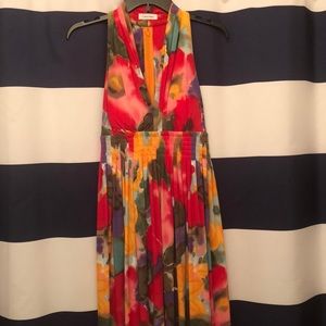 Calvin Klein Colorful Floral Halter Dress